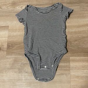 Carter’s white and black striped bodysuit
